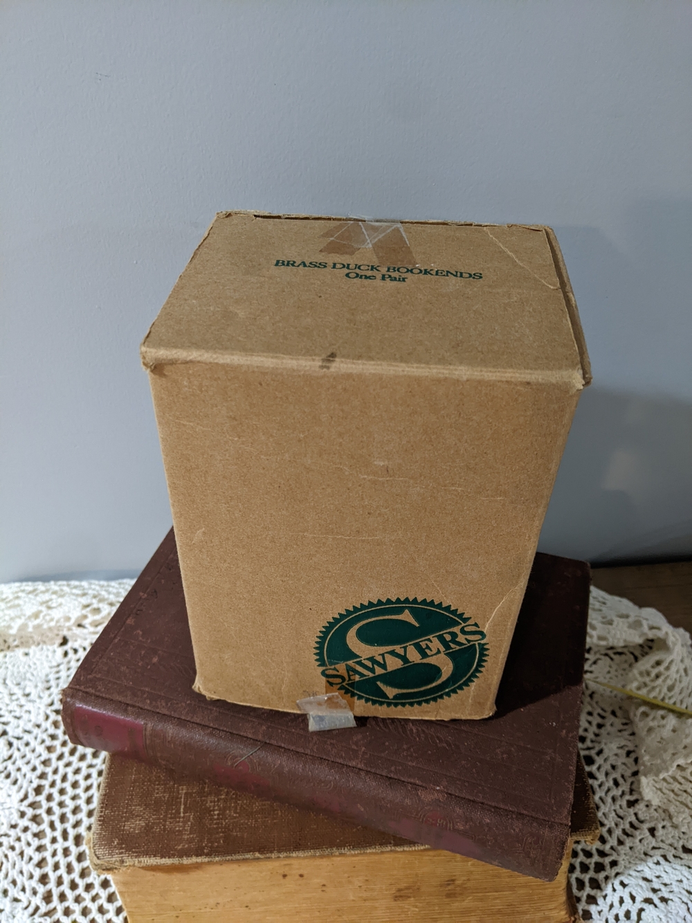 Vintage Solid Brass Duck Head Bookends - New Old Stock With Original Box - Picture 6 of 6
